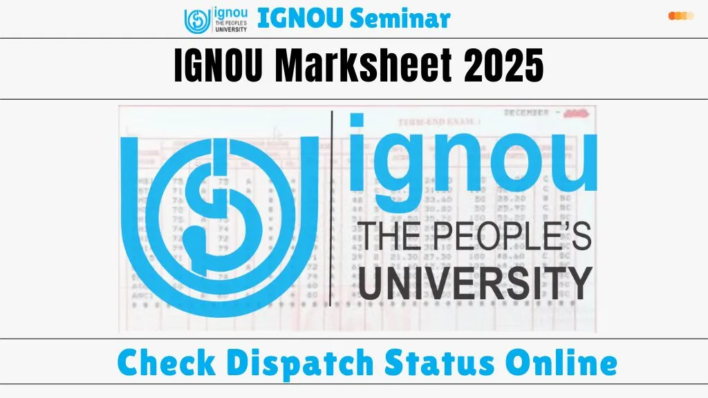 IGNOU Marksheet 2025